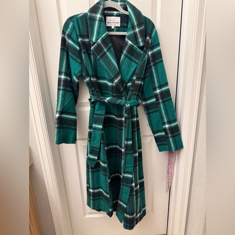 Jason Maxwell Women’s Belted Faux Wool Peacoat L